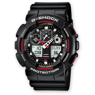 1 - Casio watch unisex digital chronograph resin strap model G-Shock GA-100-1A4ER