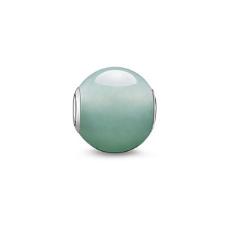 1 - Ciondolo Thomas Sabo K0049-010-6 Argento 925 Avventurina Verde