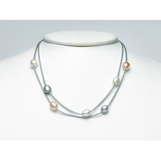 1 - Miluna necklace PCL5834 925/1000 silver and pearls