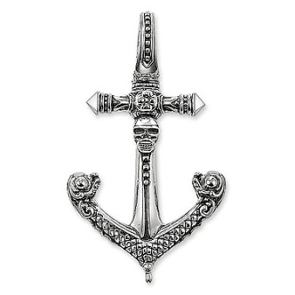 1 - Ciondolo Ancora Thomas Sabo PE501-001-12 Argento 925 Rebel at Heart