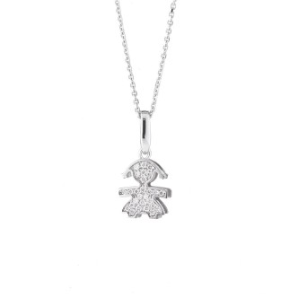 1 - Collana Le Bebè LBB154 Oro 18 Kt collezione "I Pavè"