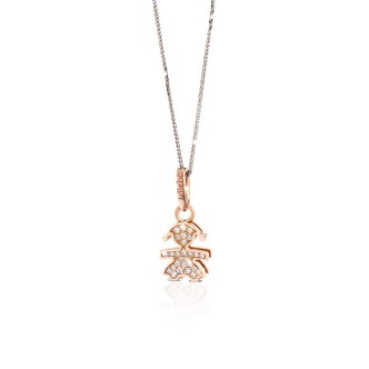 1 - Collana Le Bebè LBB454 Oro 18 Kt collezione "I Pavè"