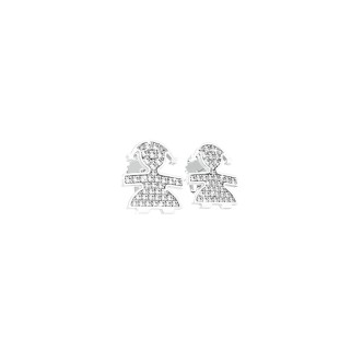 1 - Le Bebè Earrings LBB016 White Gold "I Pavè" collection