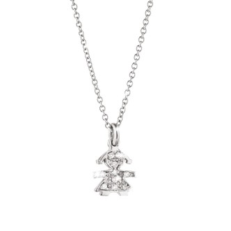 1 - Le Bebè Necklace LBB336 18 Kt White Gold "Le Briciole" collection