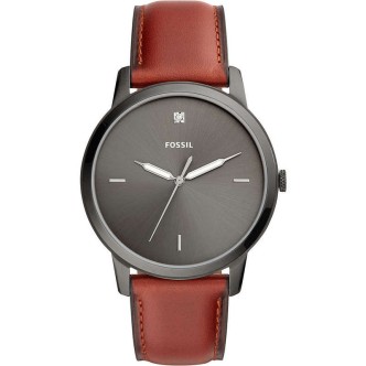 1 - Fossil watch men's analog leather strap model Minimalist FS5479