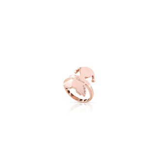 1 - Le Bebè ring LBB124 18Kt pink gold "Gli Abbracci" collection