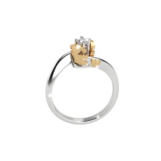 1 - Anello Le Bebè LBB222 Oro Bianco 18 Kt collezione "Gli Inseparabili"