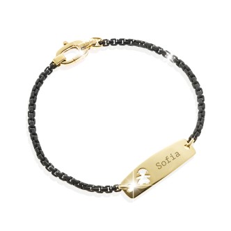 1 - Le Bebè Bracelet LBU005 Yellow Gold 9 Kt "I Valori" collection