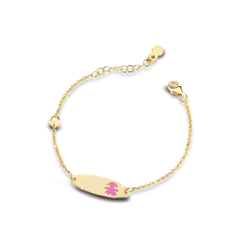 1 - Le Bebè Bracelet PMG016 Yellow Gold 9 Kt Primegioie collection