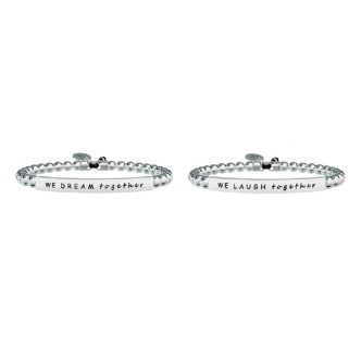 1 - Bracciale Kidult 731324 doppio per amicizia con smalto collezione Love