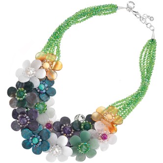 1 - Ottaviani 500106C necklace with crystals and stones Bijoux collection