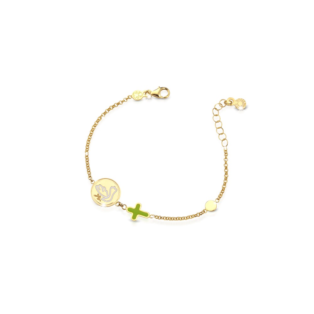 1 - Le Bebè Bracelet PMG081 Yellow Gold 9 Kt Proteggimi collection