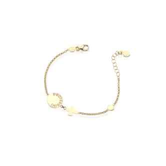 1 - Le Bebè Bracelet PMG081 Yellow Gold 9 Kt Proteggimi collection