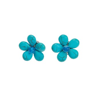 1 - Ottaviani Earrings 500422O Turquoise and agate Bijoux collection