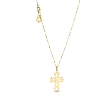 1 - Necklace Roberto Giannotti NKT210 Yellow Gold Angeli collection