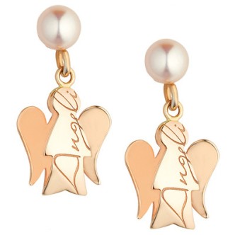 1 - Roberto Giannotti NKT184R Rose Gold Angeli collection earrings