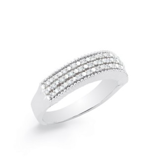 1 - Ring Artlinea AD633 / DN-4B White Gold 18Kt with diamonds collection Luce