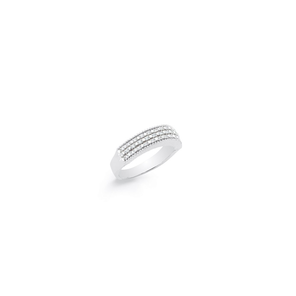 1 - Anello Artlinea AD633/DN-4B Oro Bianco 18Kt con diamanti collezione Luce