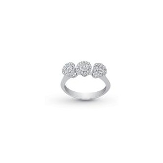 1 - Artlinea AD465-LB 18Kt White Gold Ring with Diamonds Dream Collection