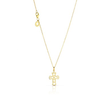 1 - Necklace Roberto Giannotti NKT211 Yellow Gold 9Kt Angeli collection