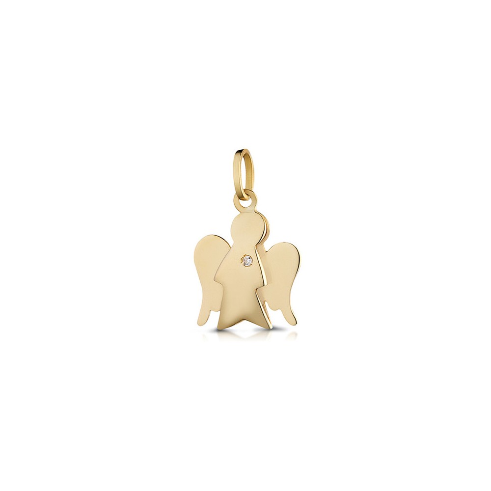 1 - Pendant Roberto Giannotti NKT194 Yellow Gold 9Kt Angeli collection