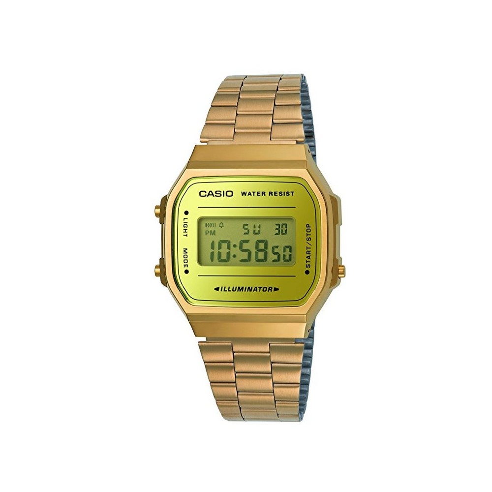 1 - Casio watch unisex digital steel strap Vintage A168WEGM-9EF