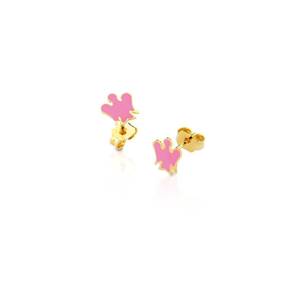 1 - Roberto Giannotti NKT209 Yellow Gold Earrings Gli Angeli collection