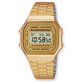 1 - Casio watch unisex digital steel strap Vintage A168WG-9EF