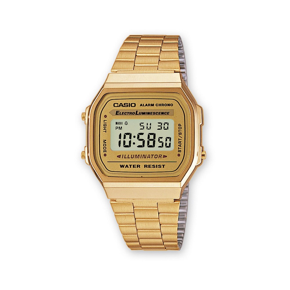 1 - Orologio Casio unisex digitale cinturino acciaio Vintage A168WG-9EF