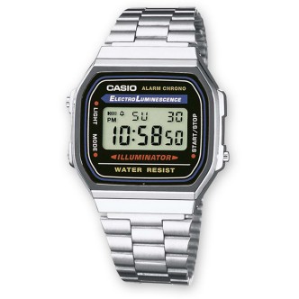 1 - Casio watch unisex digital steel strap Casio Collection Vintage A168WA-1YES