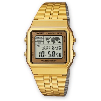 1 - Casio watch unisex digital Vintage steel strap A500WEGA-9EF