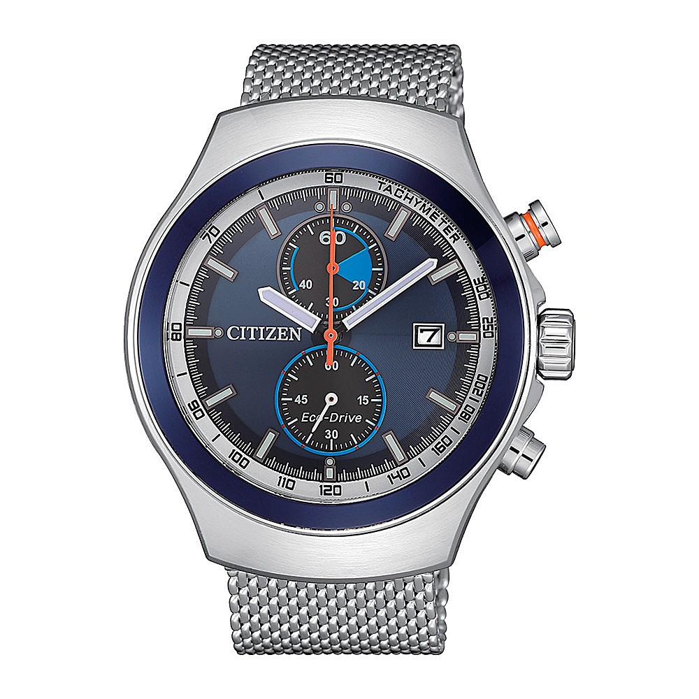 1 - Watch Citizen Chronograph steel man analogical bracelet in steel CA7011-83L