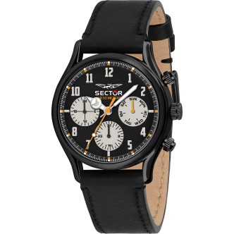 1 - Sector steel watch Multi-function man analogue leather strap R3251517001 Sector 660